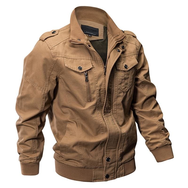 Men's Military Jacket with Buttons