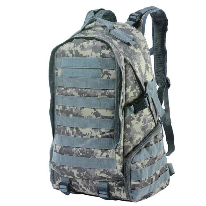 Military utility tactical camping backpack.