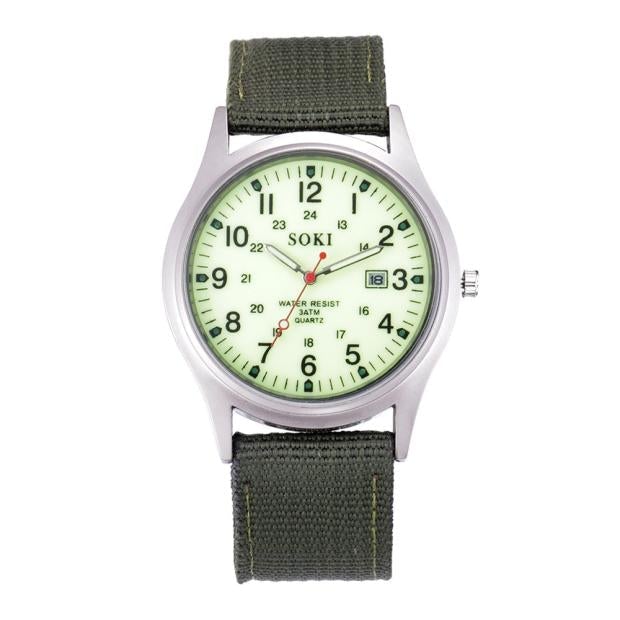 Military Green Retro Watch